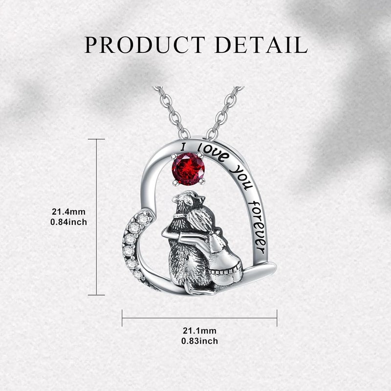 SIMONLY Store Mothers Day Gifts 925 Sterling Silver Dog Necklace Dog Pendant Necklace for Girls Dog Memorial Jewelry Gifts for Women Dog Lovers - Image 4
